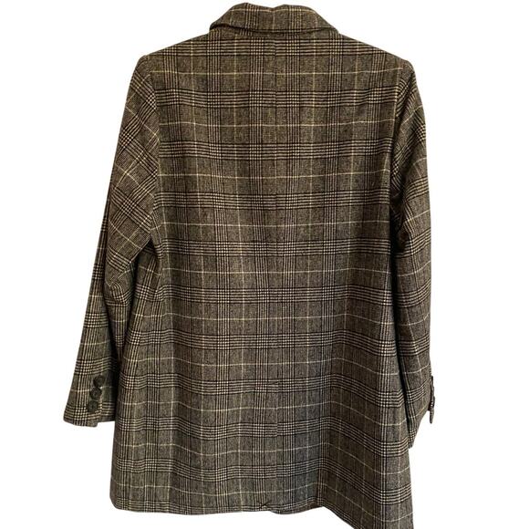 Ellos Plaid Coat or Tunic Sz 14 Polyester/Wool Blend Warm Cozy Outer - Picture 3 of 8
